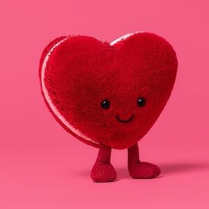 NWT Jellycat Amuseables Arlette Heart Macaron (Red)